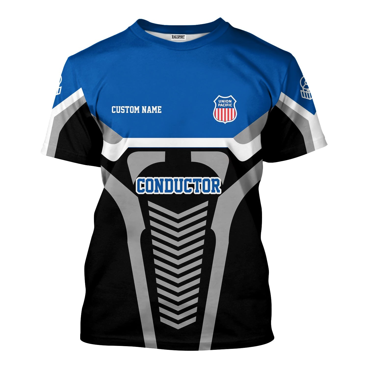 Railspirit Personalized Union Pacific Railroad T-Shirt Track-Inspired with Custom Job Position Big Boy Train Shirt