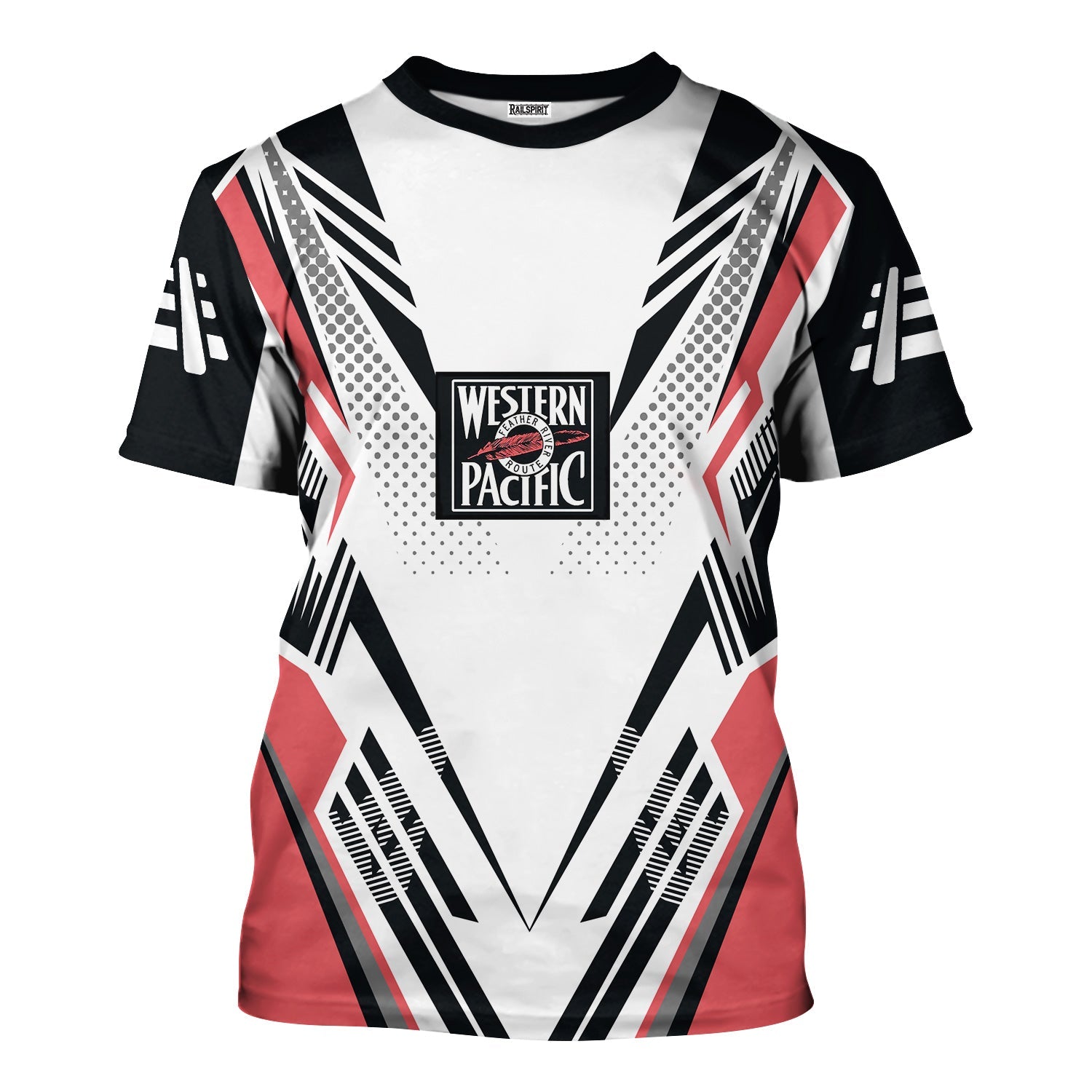 Railspirit Personalized Western Pacific Railroad T-Shirt Railroad Tribute Design Train Shirt for Train Lovers