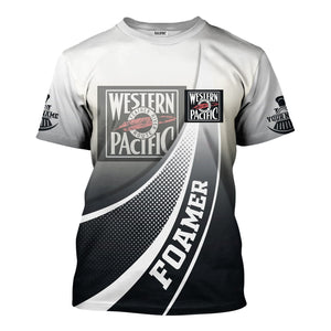 Railspirit Personalized Western Pacific Railroad T-Shirt Railway-Themed Style Shirt Gift Idea For Trainspotter