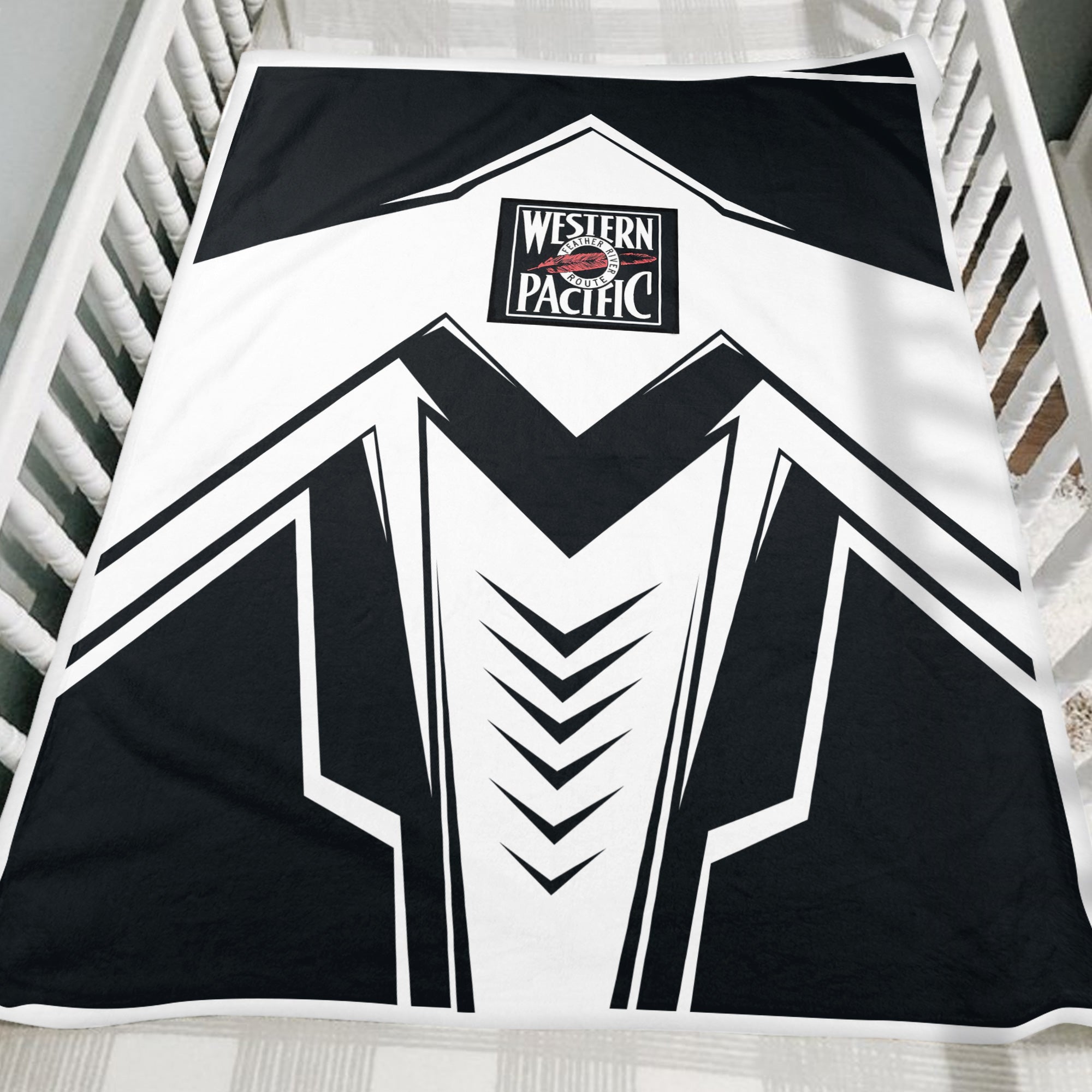 Railspirit Western Pacific Railroad Blanket Railway Trainspotter Style Blanket Gift Idea For Foamers