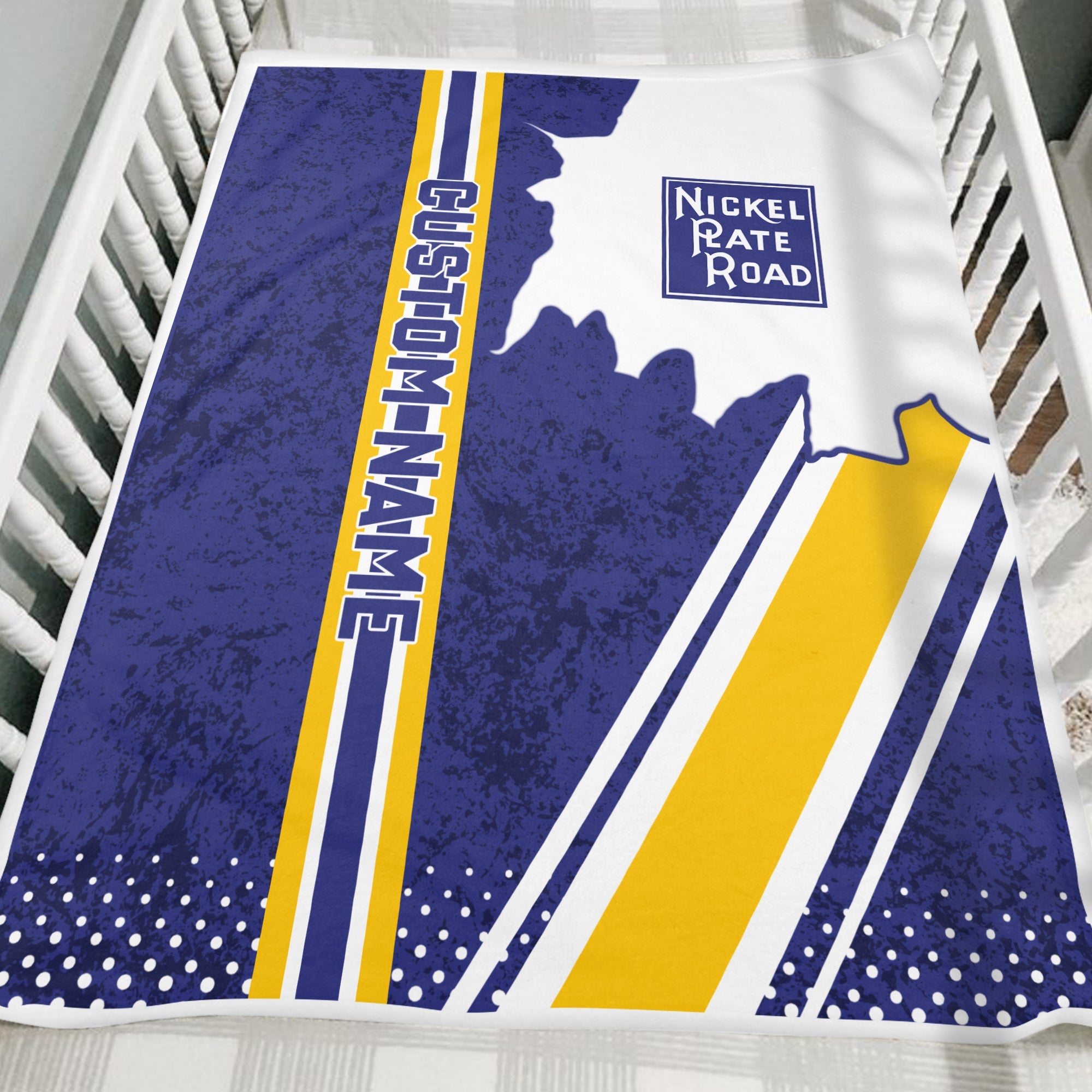 Railspirit Personalized New York, Chicago and St. Louis Railroad Blanket Vintage Nickel Plate Road All Over Printed Blanket