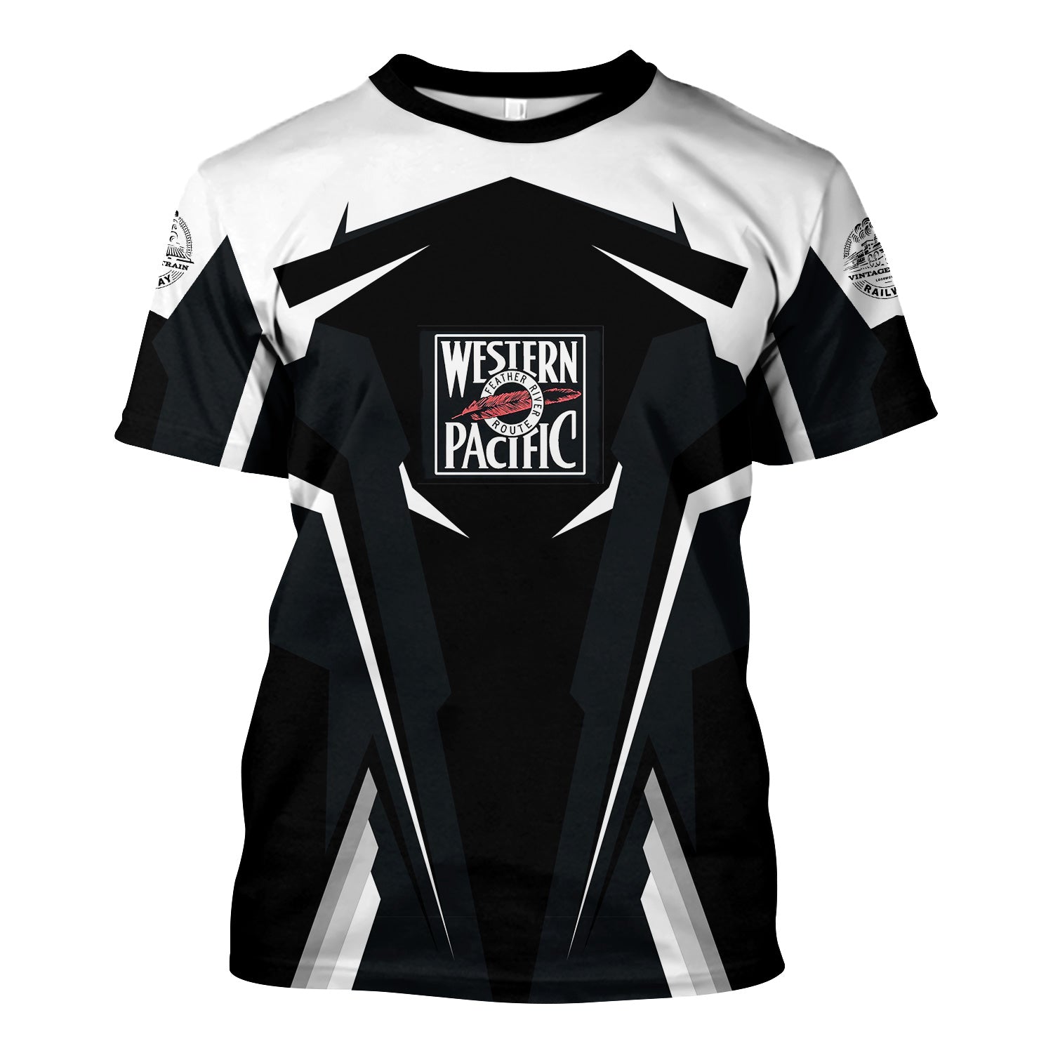 Railspirit Personalized Western Pacific Railroad T Shirt Strong Line Style Train Unisex Shirt All Over Print