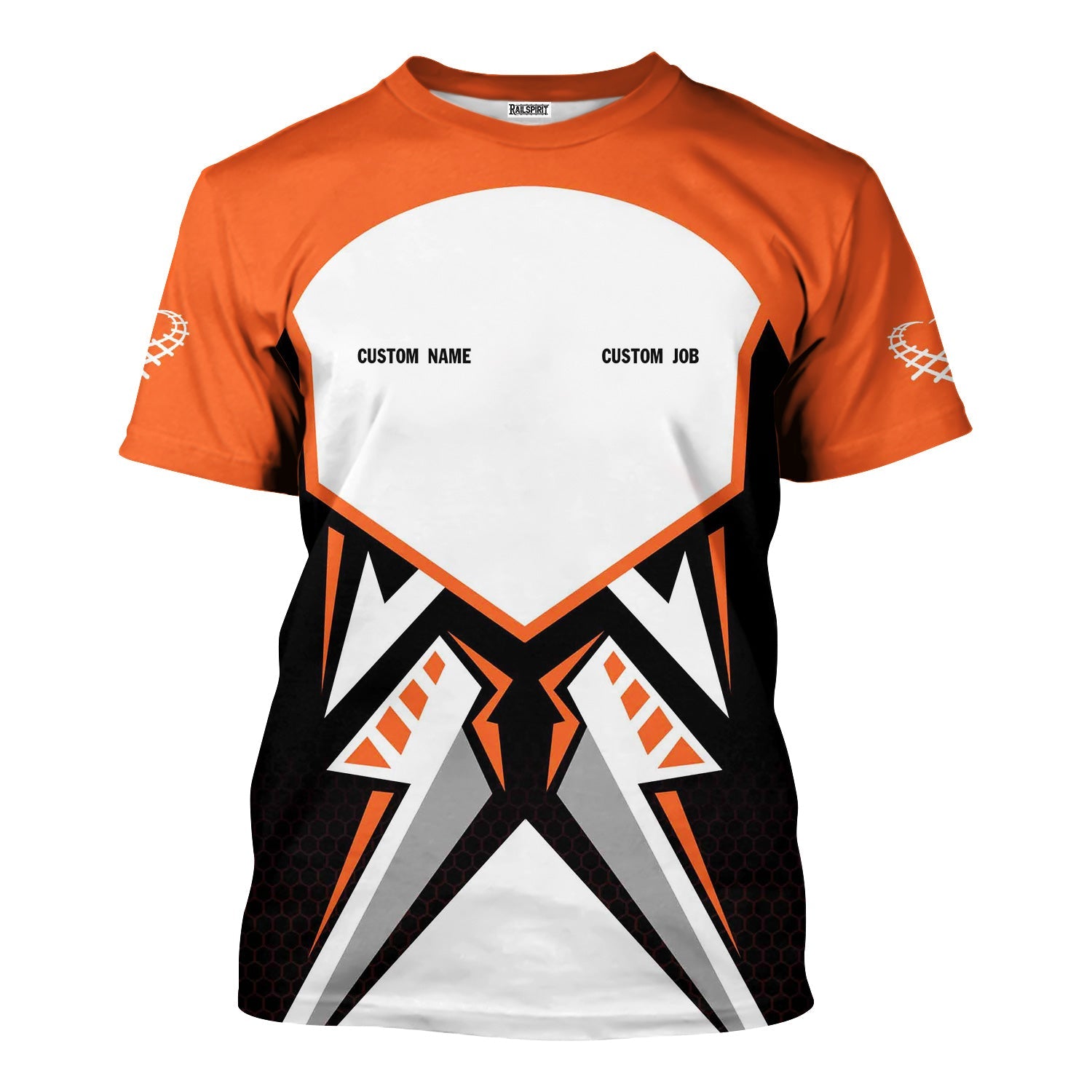 Railspirit Personalized Western Pacific Railroad T-Shirt Vibriant Style with Custom Position Train Shirt