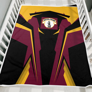 Railspirit Personalized Boston and Maine Railroad Blanket Strong Line Train Blanket Gift Idea For Train Lover