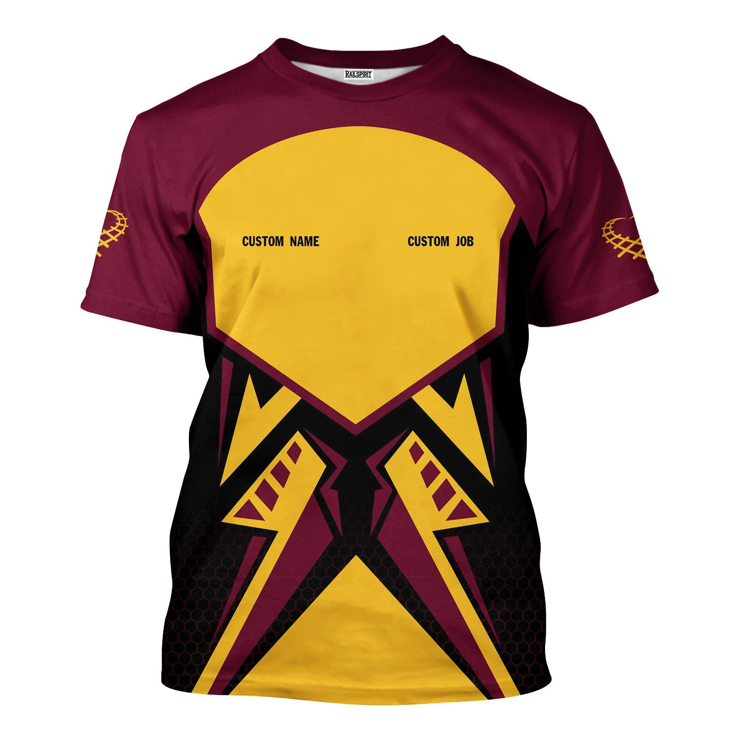 Railspirit Personalized Boston and Maine Railroad T-Shirt Vibriant Style with Custom Position Train Shirt