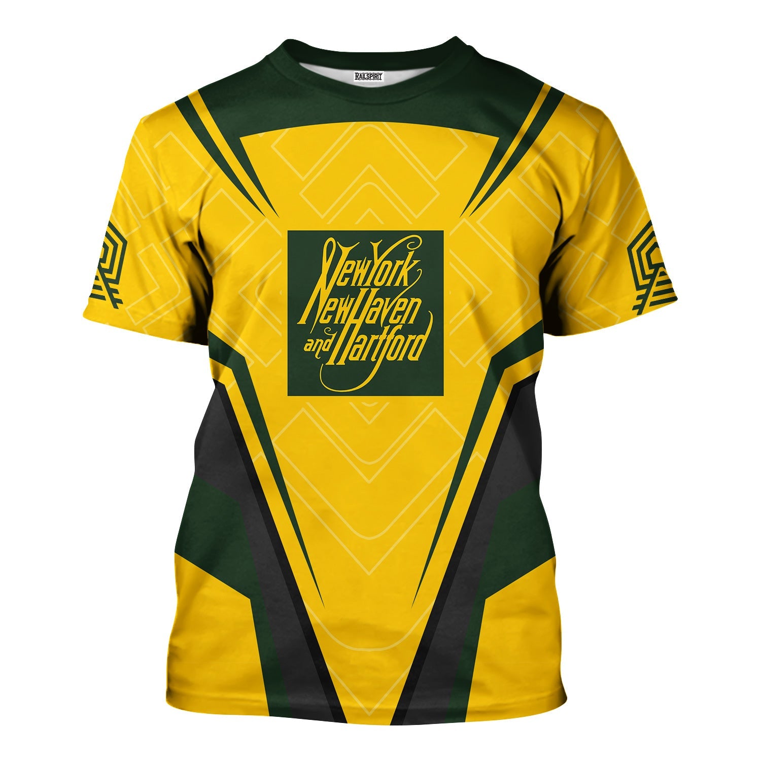 Railspirit Personalized New York, New Haven and Hartford Railroad T-Shirt Railway Inspired Apparel New Haven Railroad Train Shirt for Train Lovers