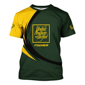 Railspirit Personalized New York, New Haven and Hartford Railroad T-Shirt Unique Graphic Style New Haven Railroad Shirt For Train Enthusiasts