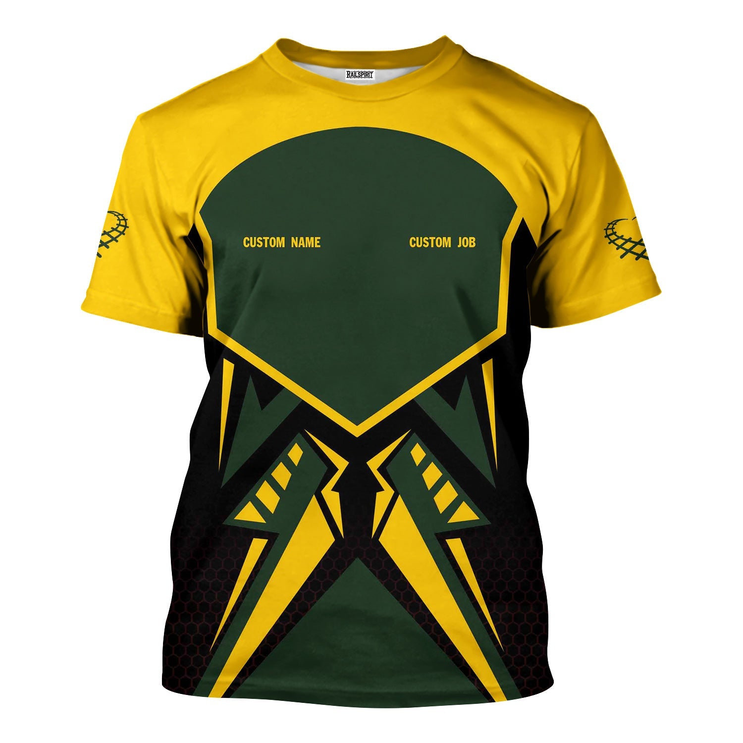 Railspirit Personalized New York, New Haven and Hartford Railroad T-Shirt Vibriant Style with Custom Position New Haven Railroad Train Shirt