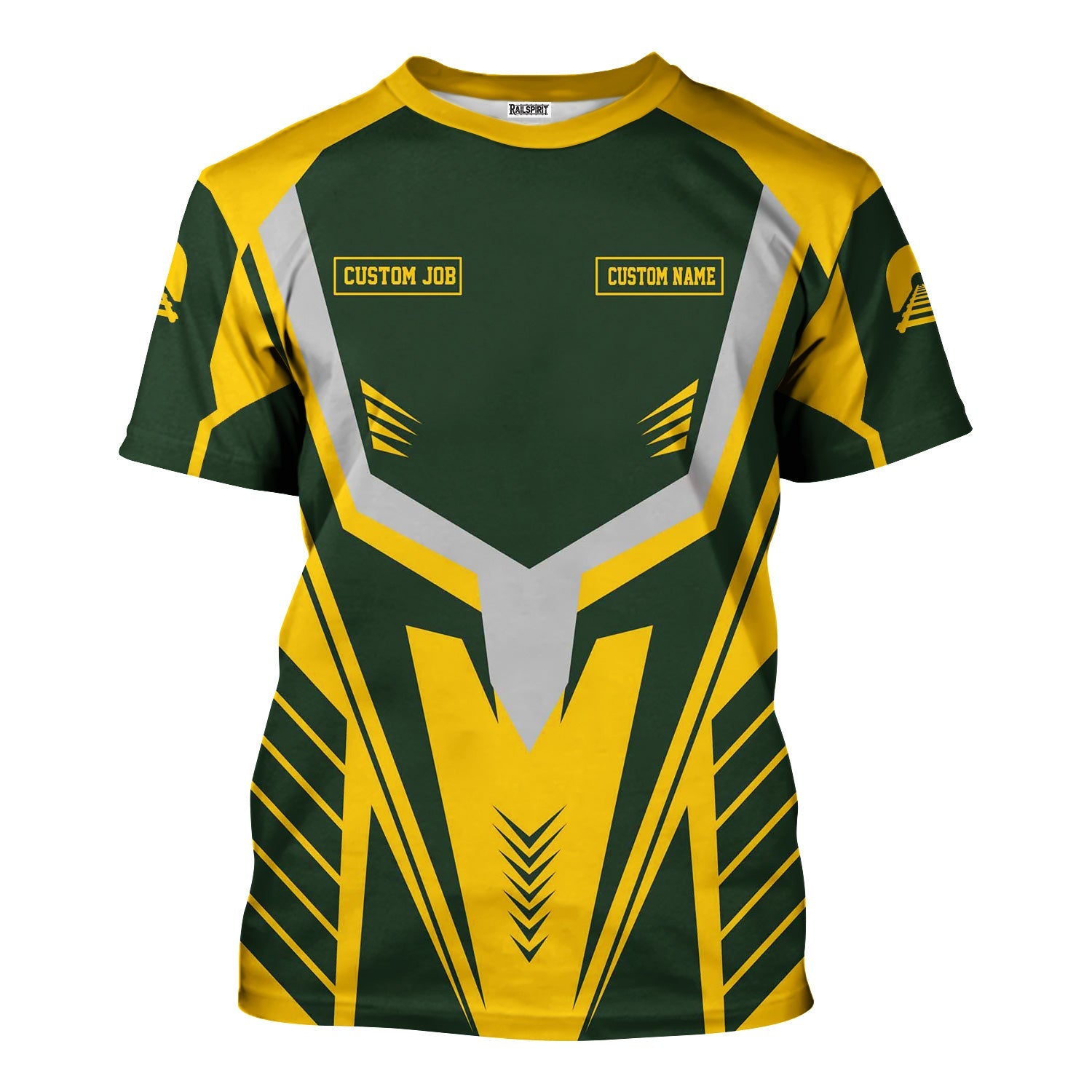 Railspirit Personalized New York, New Haven and Hartford Railroad T-Shirt Workwear-Inspired with Custom Position New Haven Railroad Train Shirt