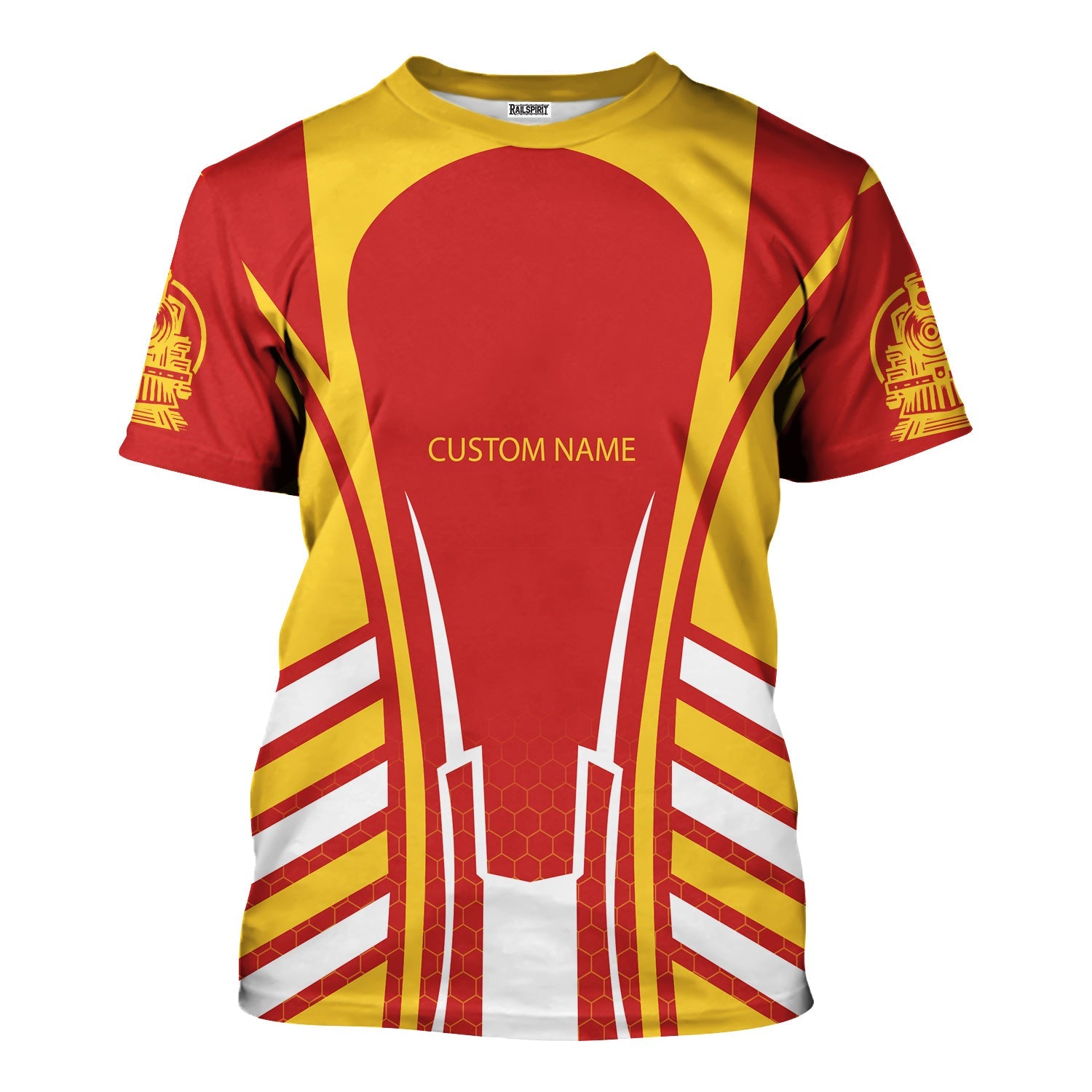 Railspirit Personalized Louisville and Nashville Railroad T-Shirt Striped Railroad Style L&N Train Shirt All Over Print