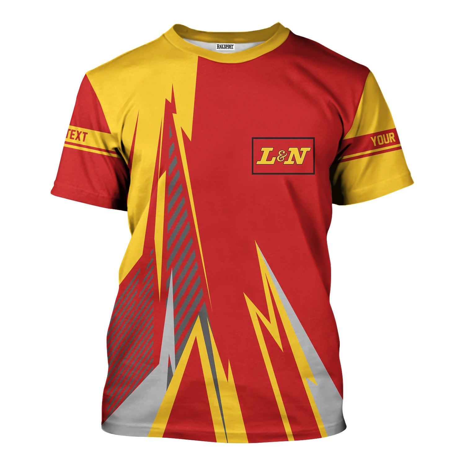 Railspirit Personalized Louisville and Nashville Railroad T-Shirt Lightning-Inspired Railway Style L&N Shirt For Train Lovers