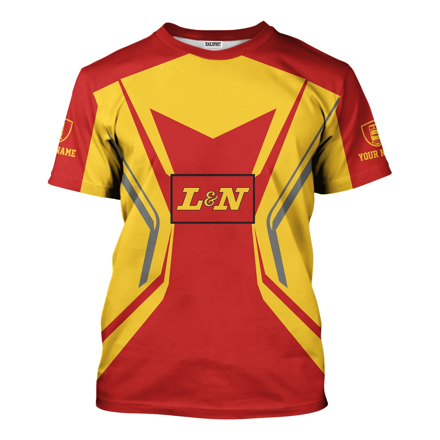 Railspirit Personalized Louisville and Nashville Railroad T-Shirt Unique Style with Custom Job L&N Train Shirt