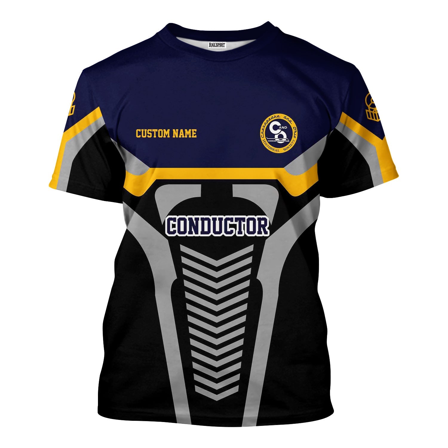 Railspirit Personalized Chesapeake and Ohio Railway T-Shirt Track-Inspired with Custom Job Position C&O Train Shirt