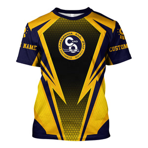 Railspirit Personalized Chesapeake and Ohio Railway T-Shirt Lightning Graphic Style C&O Shirt Gift Idea For Train Lover