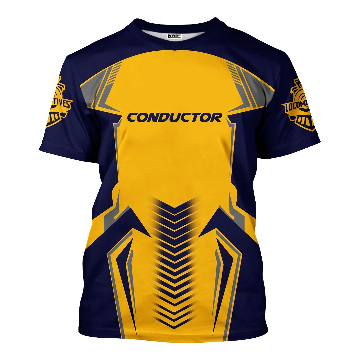 Railspirit Personalized Chesapeake and Ohio Railway T-Shirt Standout Style with Custom Position C&O Train Shirt