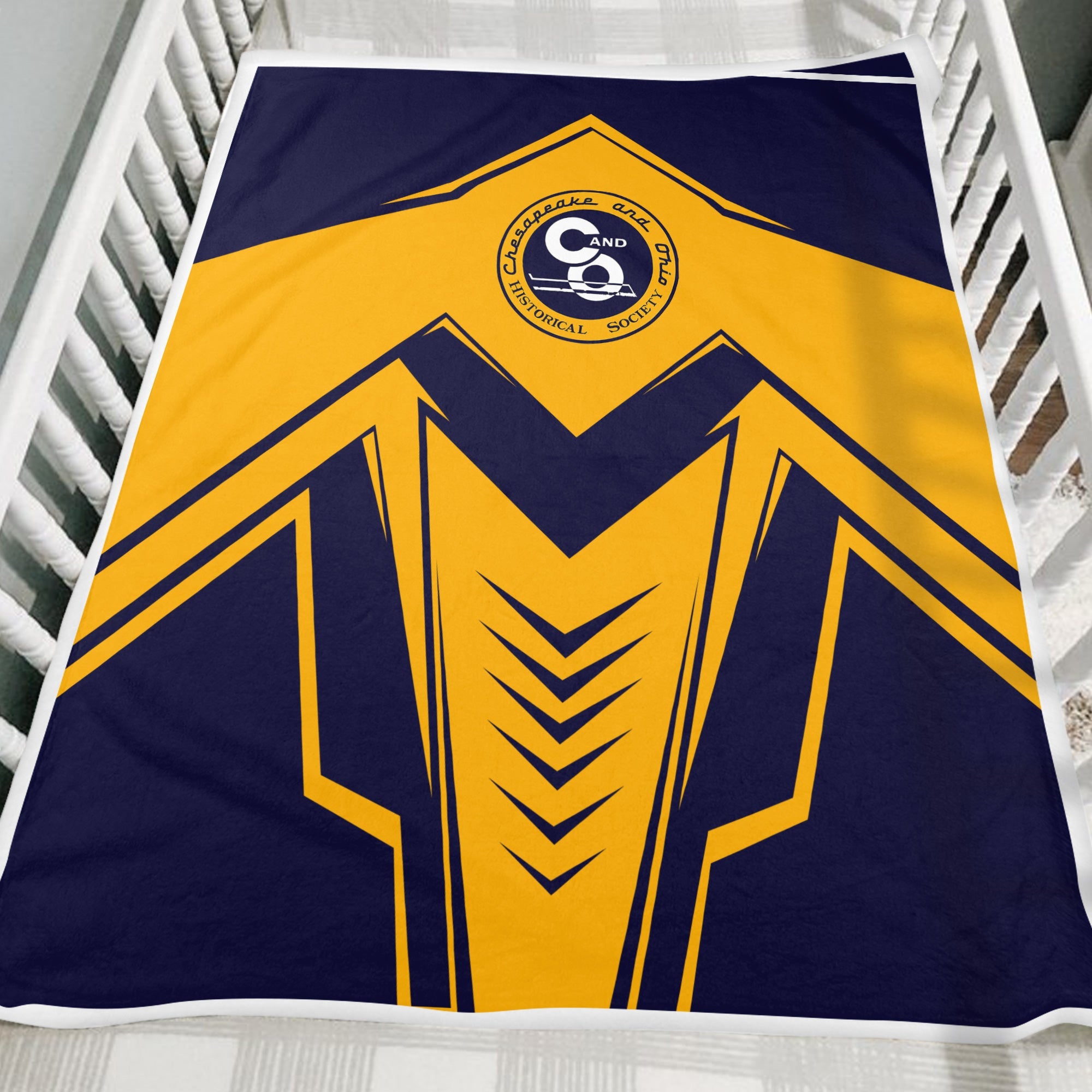 Railspirit Chesapeake and Ohio Railway Blanket Railway Trainspotter Style C&O Blanket Gift Idea For Foamers