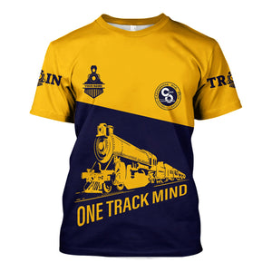Railspirit Personalized Chesapeake and Ohio Railway T Shirt One Track Mind Unisex Train Shirt Gift Idea For Train Lover