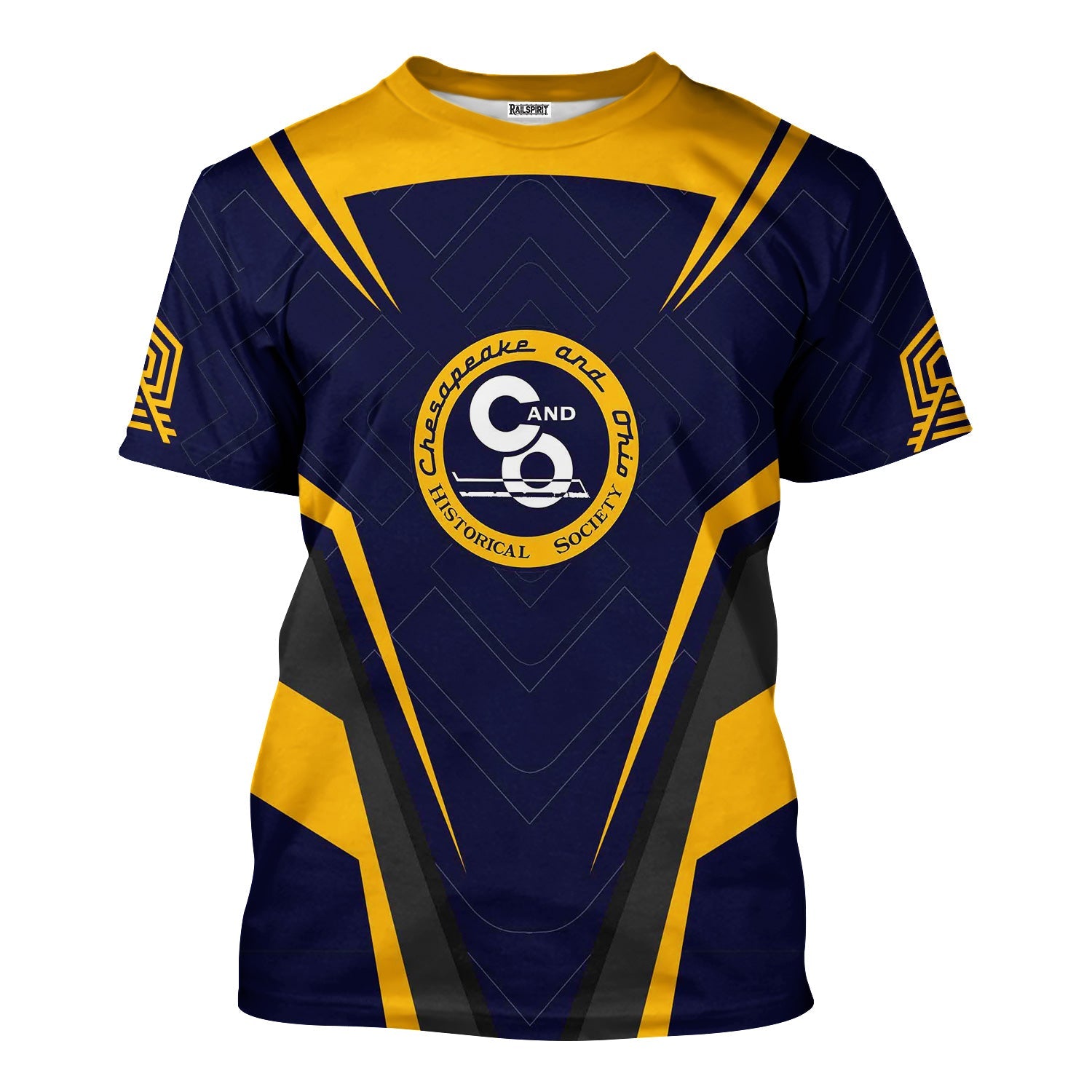 Railspirit Personalized Chesapeake and Ohio Railway T-Shirt Railway Inspired Apparel C&O Train Shirt for Train Lovers