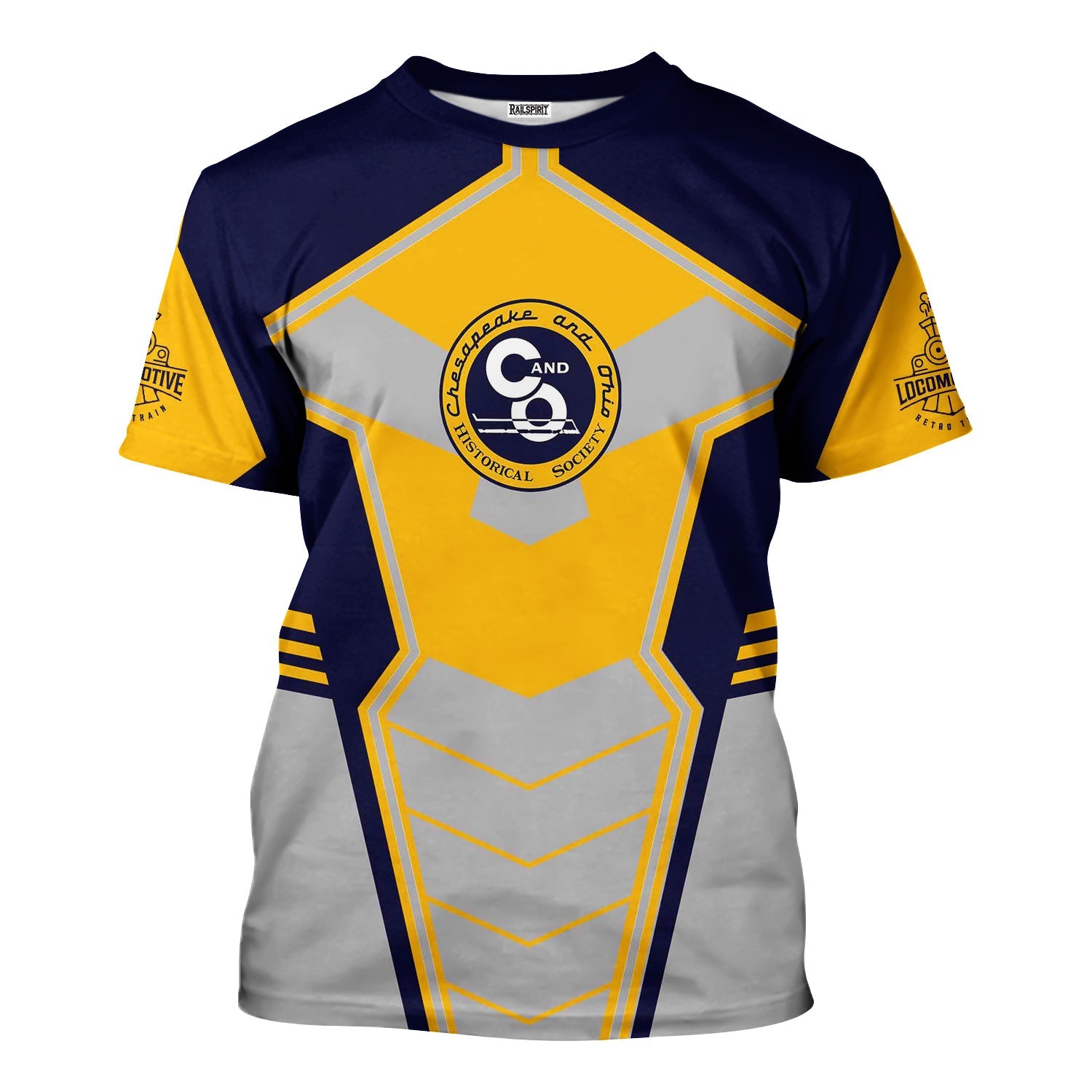 Railspirit Personalized Chesapeake and Ohio Railway T-Shirt Engine-Inspired Style C&O Train Shirt for Railroad Fanatic