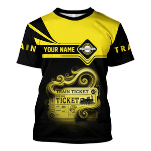 Railspirit Personalized Clinchfield Railroad T Shirt Train Ticket American Locomotive Printed Train