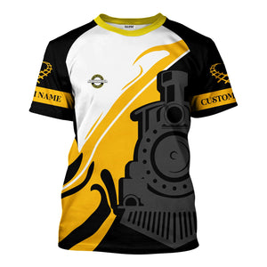 Railspirit Personalized Clinchfield Railroad T-Shirt Flame-Inspired Style Shirt Gift Idea For Train Lovers