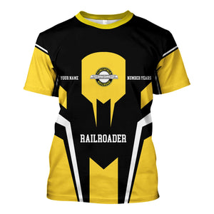 Railspirit Personalized Clinchfield Railroad T-Shirt Custom Year Railroader Shirt Gift Idea For Train Lover