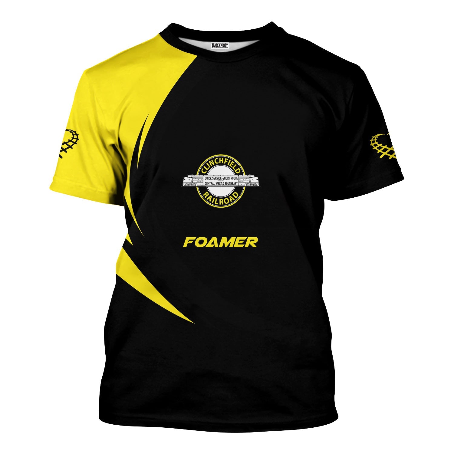 Railspirit Personalized Clinchfield Railroad T-Shirt Unique Graphic Style Shirt For Train Enthusiasts