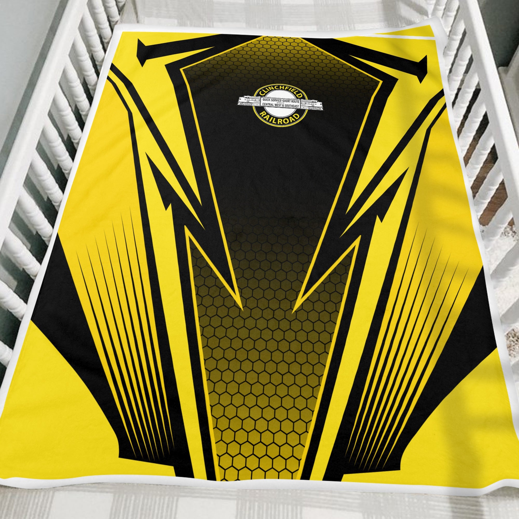 Railspirit Clinchfield Railroad Blanket Lightning Graphic Style Blanket Gift Idea For Train Lover