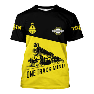 Railspirit Personalized Clinchfield Railroad T Shirt One Track Mind Unisex Train Shirt Gift Idea For Train Lover