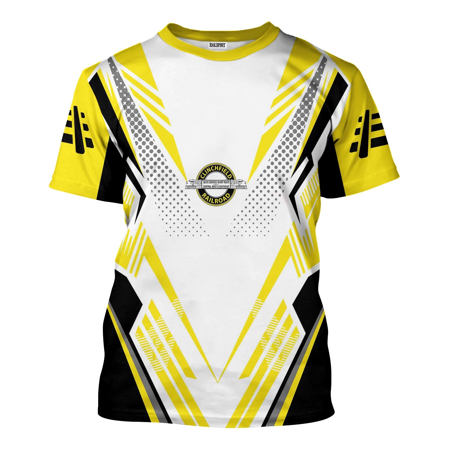 Railspirit Personalized Clinchfield Railroad T-Shirt Railroad Tribute Design Train Shirt for Train Lovers