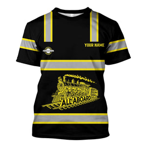 Railspirit Custom Name Clinchfield Railroad T Shirt Eat Train Sleep Repeat Printed Train Shirt