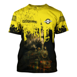 Railspirit Personalized Clinchfield Railroad T-Shirt Vintage Train Art Style Shirt For Locomotive Fans