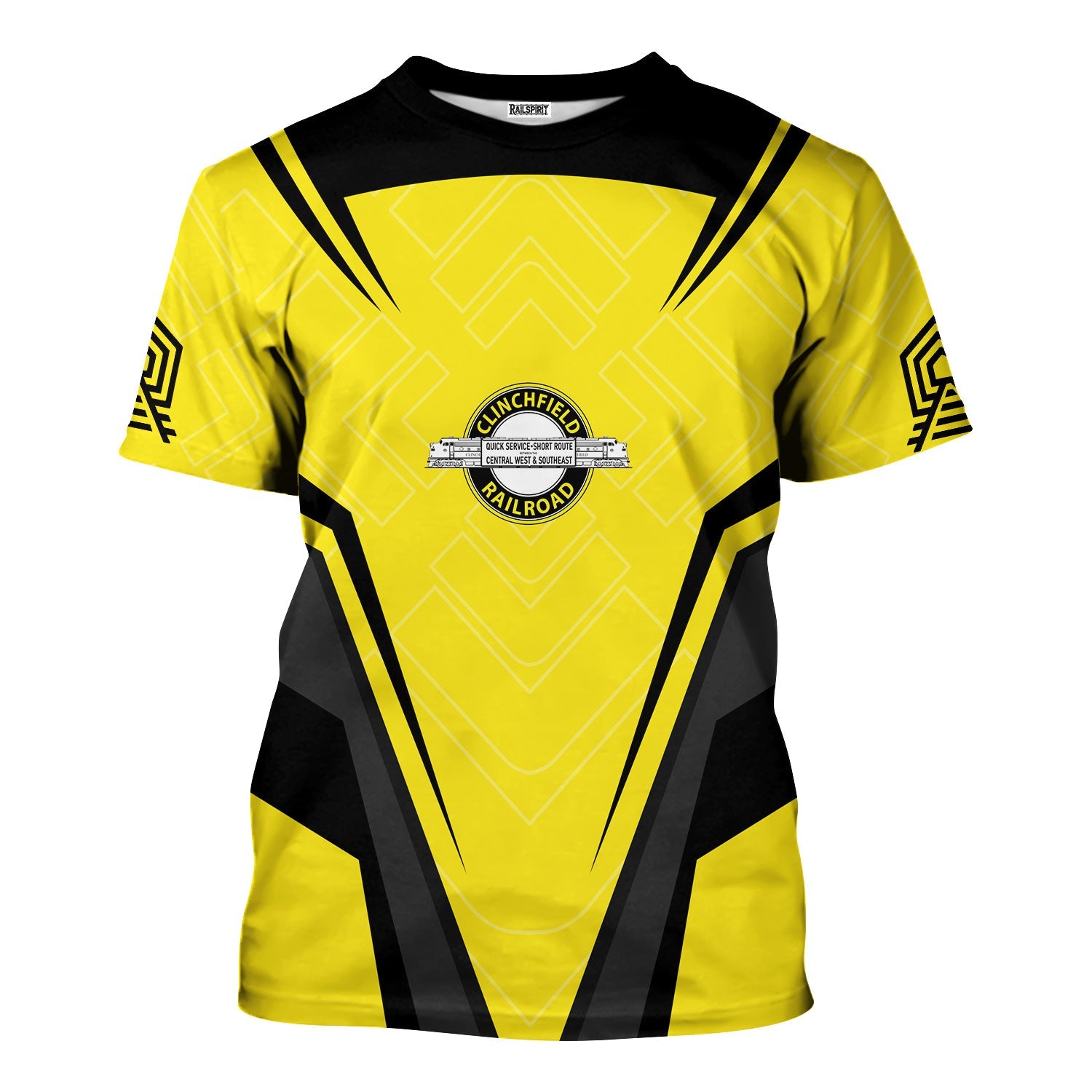 Railspirit Personalized Clinchfield Railroad T-Shirt Railway Inspired Apparel Train Shirt for Train Lovers