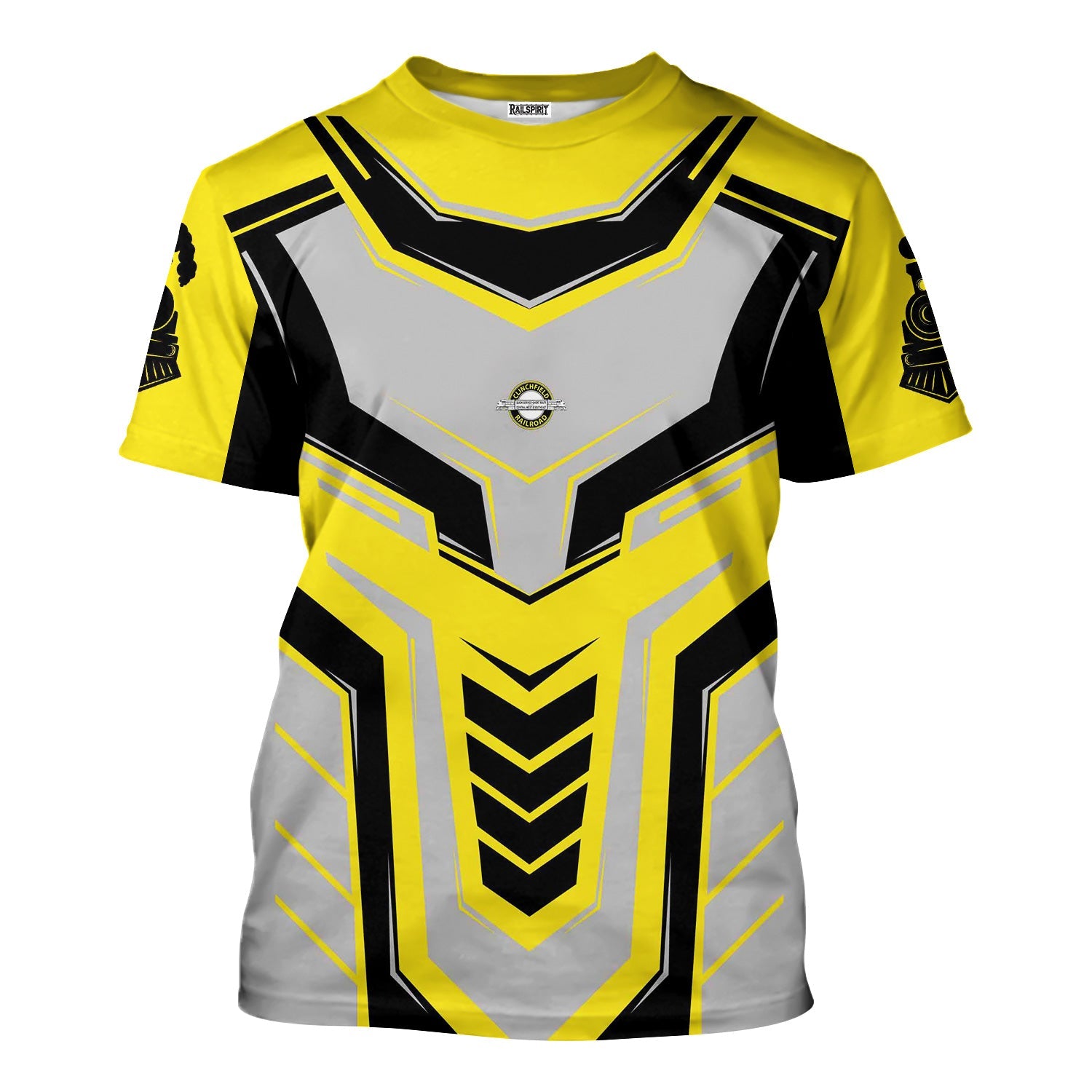 Railspirit Personalized Clinchfield Railroad T-Shirt Armor-Inspired Design Train Shirt All Over Print