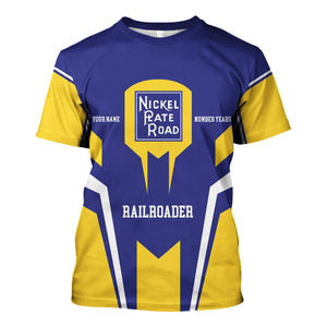 Railspirit Personalized New York, Chicago and St. Louis Railroad T-Shirt Custom Year Railroader Nickel Plate Road Shirt Gift Idea For Train Lover