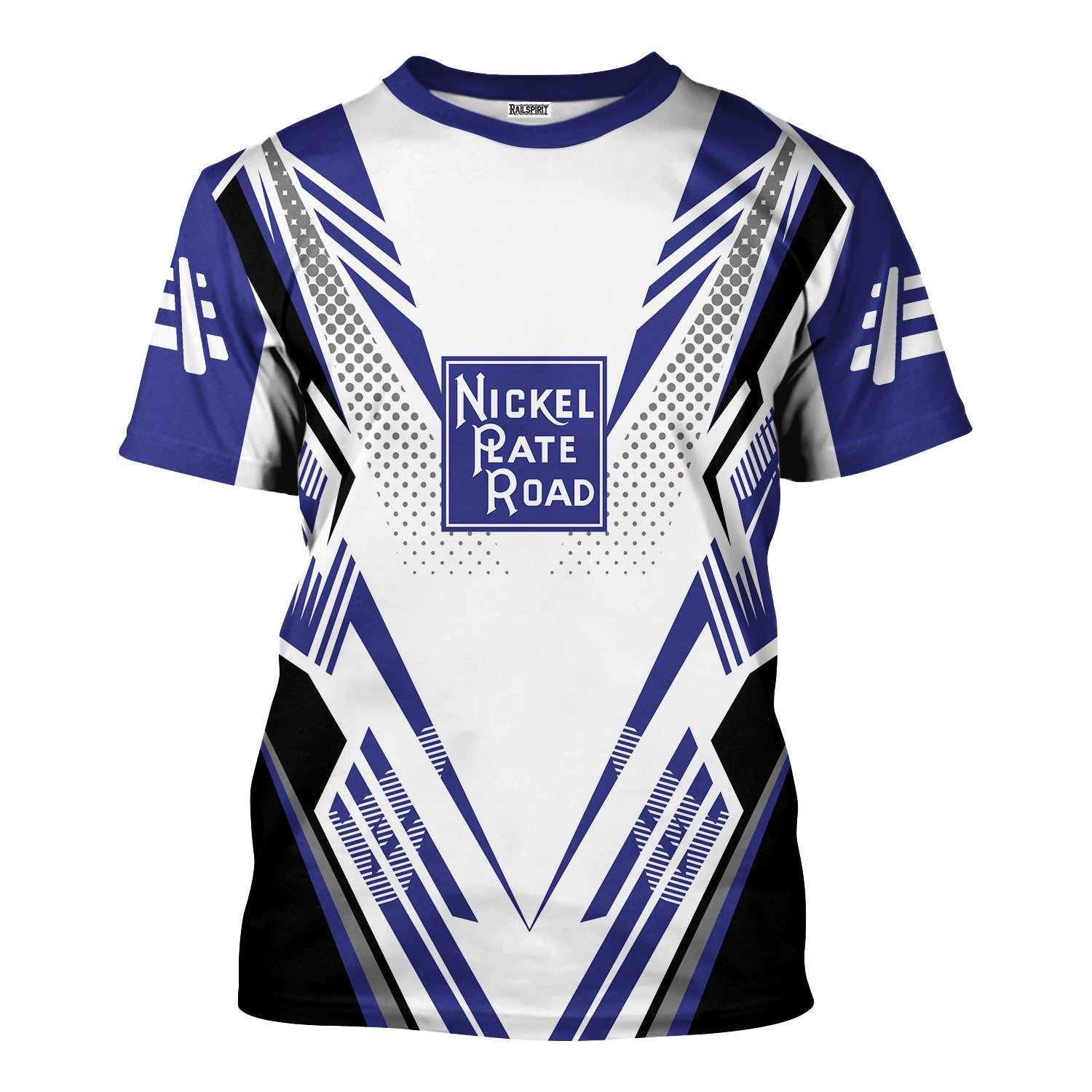 Railspirit Personalized New York, Chicago and St. Louis Railroad T-Shirt Railroad Tribute Design Nickel Plate Road Train Shirt for Train Lovers