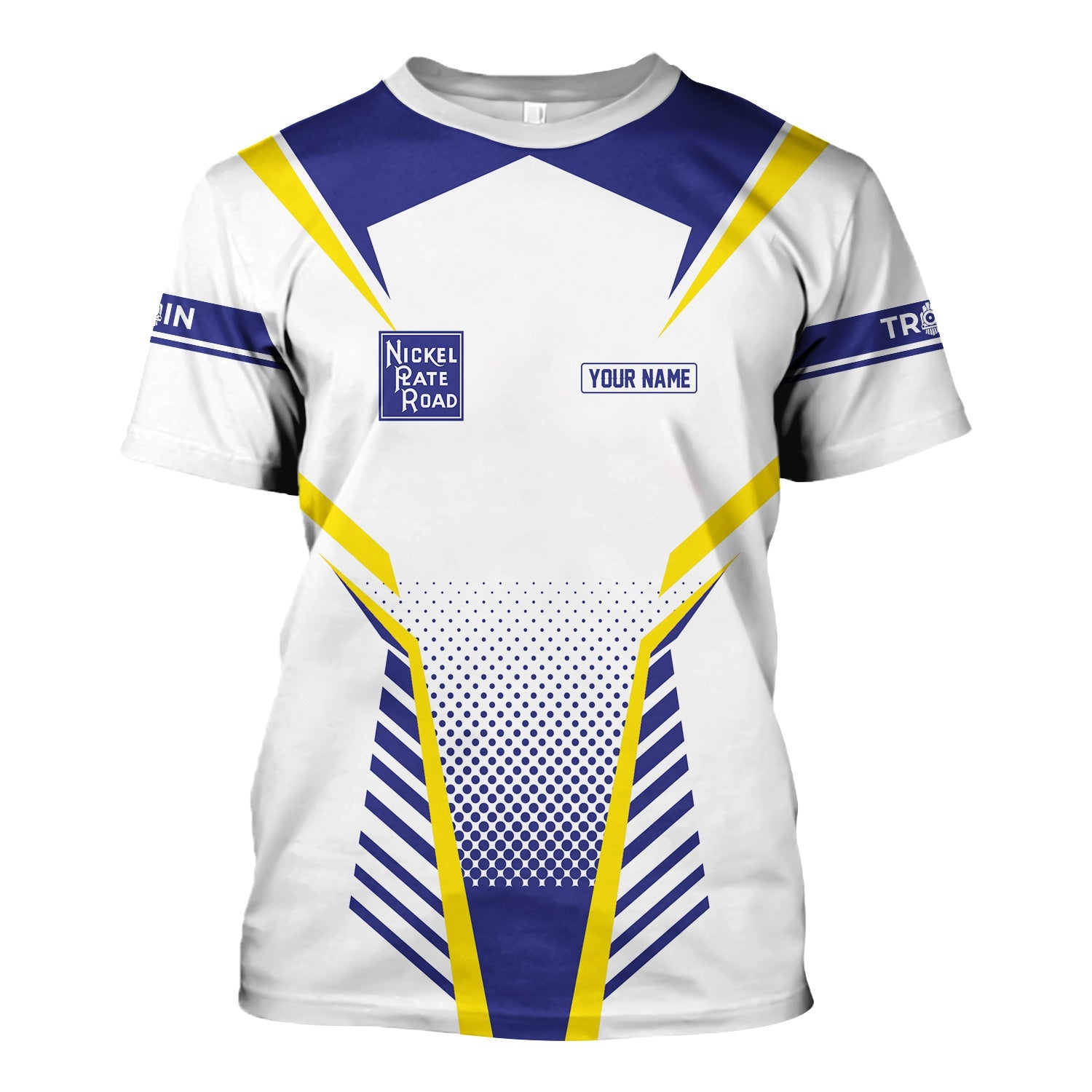 Railspirit Personalized New York, Chicago and St. Louis Railroad T Shirt Unisex Nickel Plate Road Train Shirt All Over Print