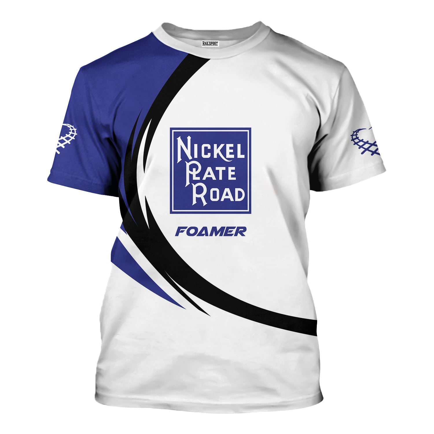 Railspirit Personalized New York, Chicago and St. Louis Railroad T-Shirt Unique Graphic Style Nickel Plate Road Shirt For Train Enthusiasts