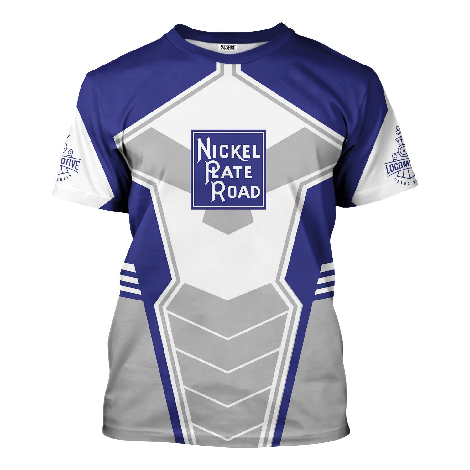 Railspirit Personalized New York, Chicago and St. Louis Railroad T-Shirt Engine-Inspired Style Nickel Plate Road Train Shirt for Railroad Fanatic