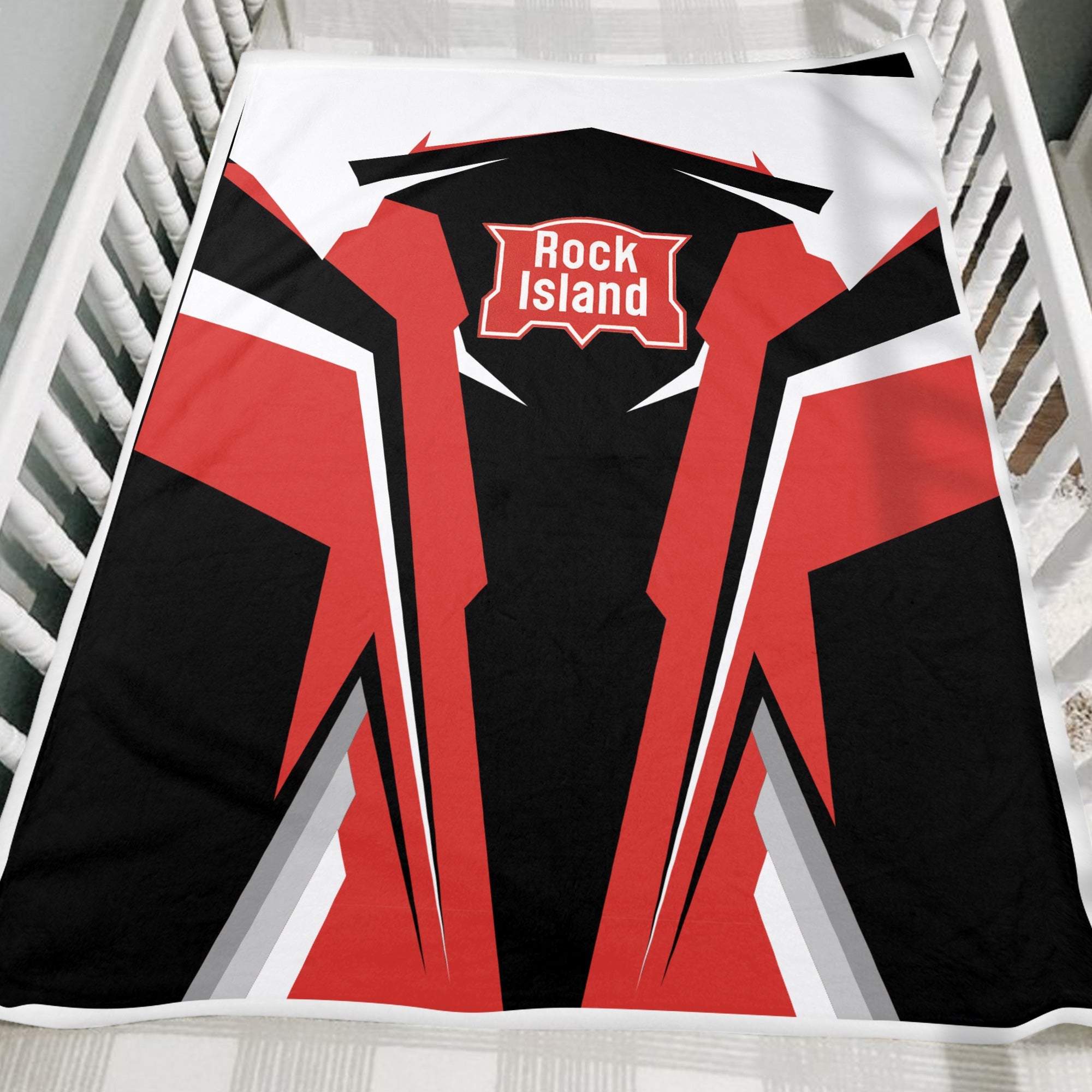 Railspirit Personalized Chicago, Rock Island and Pacific Railroad Blanket Rock Island Railroad Strong Line Train Blanket Gift Idea For Train Lover