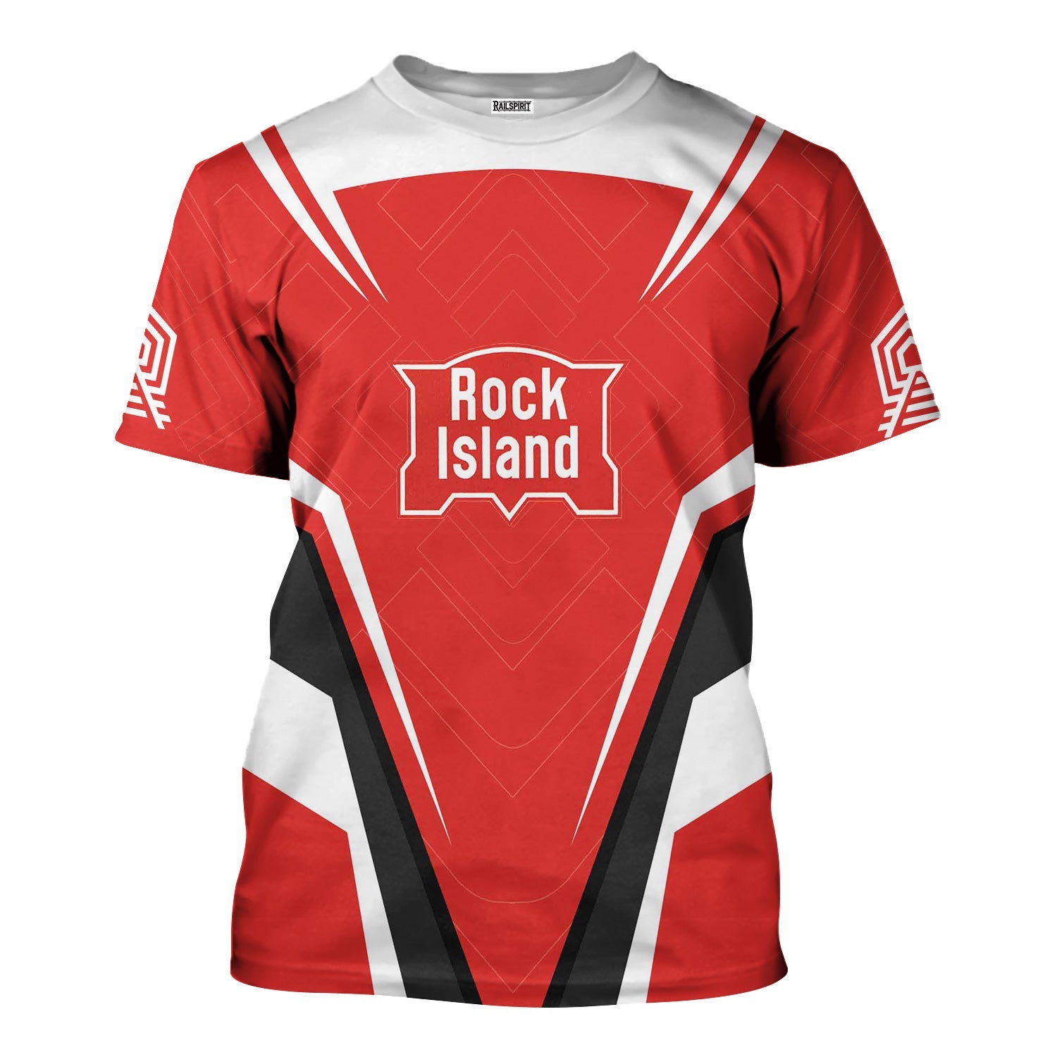 Railspirit Personalized Chicago, Rock Island and Pacific Railroad T-Shirt Railway Inspired Apparel Rock Island Railroad Train Shirt for Train Lovers