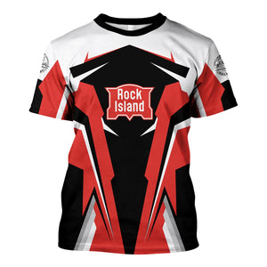 Railspirit Personalized Chicago, Rock Island and Pacific Railroad T Shirt Rock Island RailroadStrong Line Style Train Unisex Shirt All Over Print