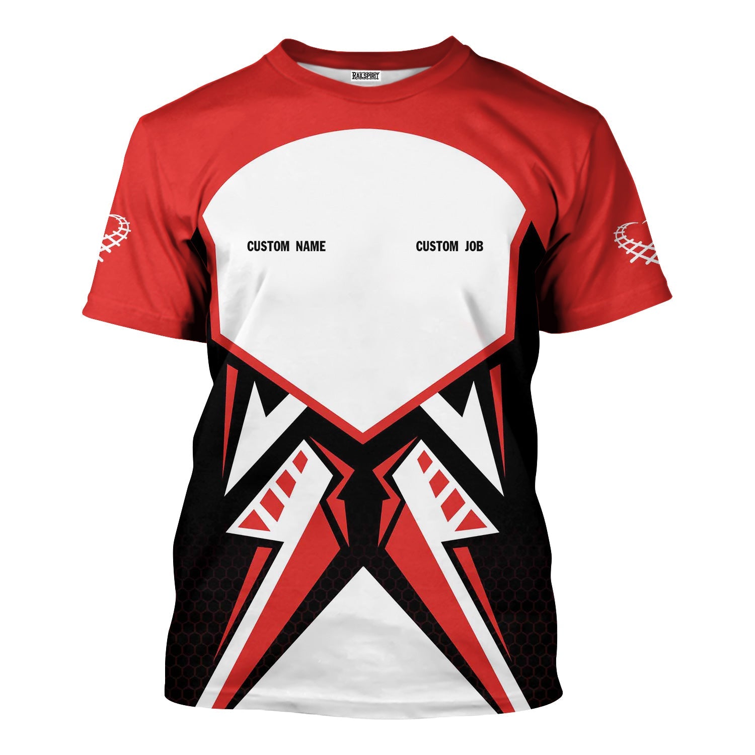 Railspirit Personalized Chicago, Rock Island and Pacific Railroad T-Shirt Vibriant Style with Custom Position Rock Island Railroad Train Shirt