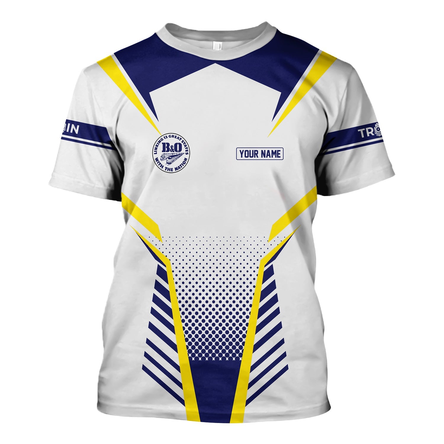 Railspirit Personalized B&O Great States Railroad T Shirt Unisex Train Shirt All Over Print