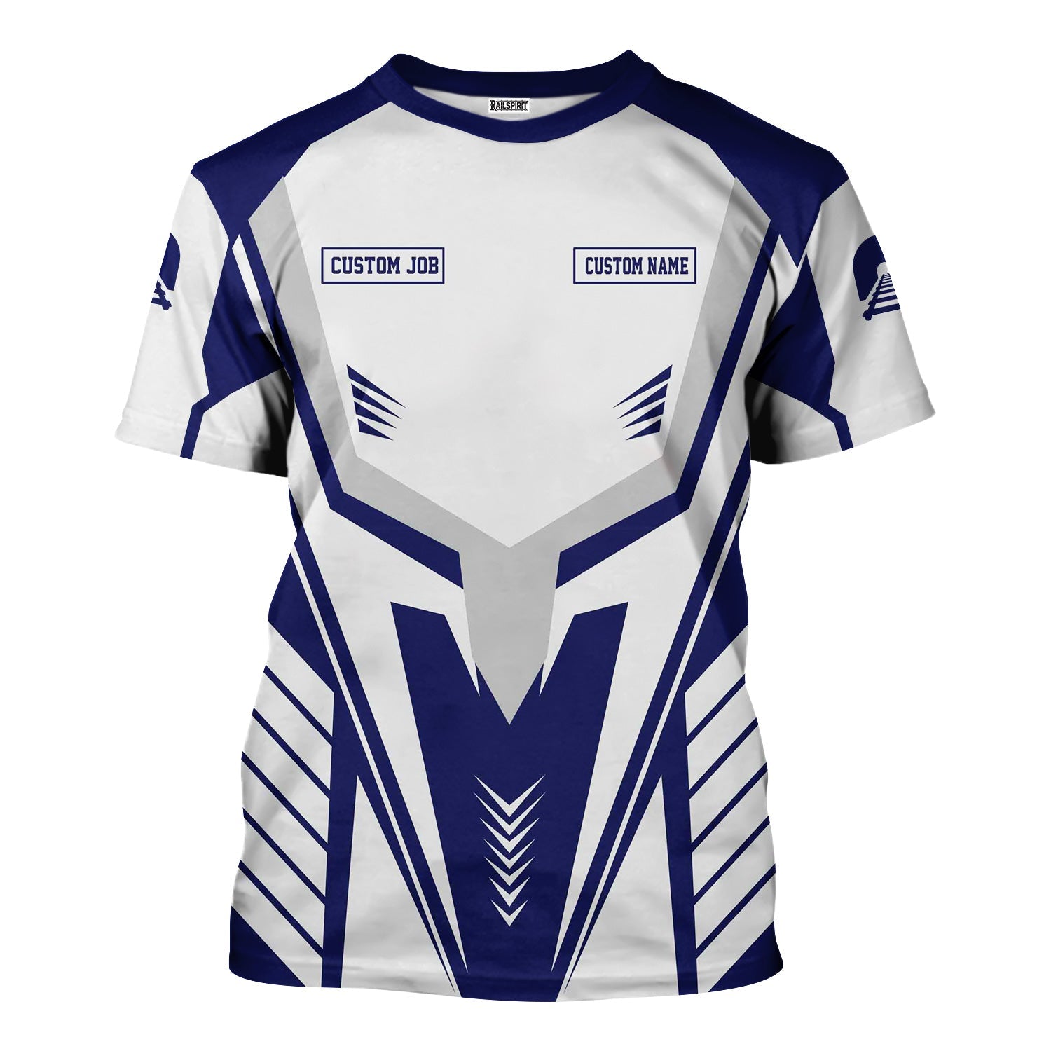 Railspirit Personalized B&O Great States Railroad T-Shirt Workwear-Inspired with Custom Position Train Shirt