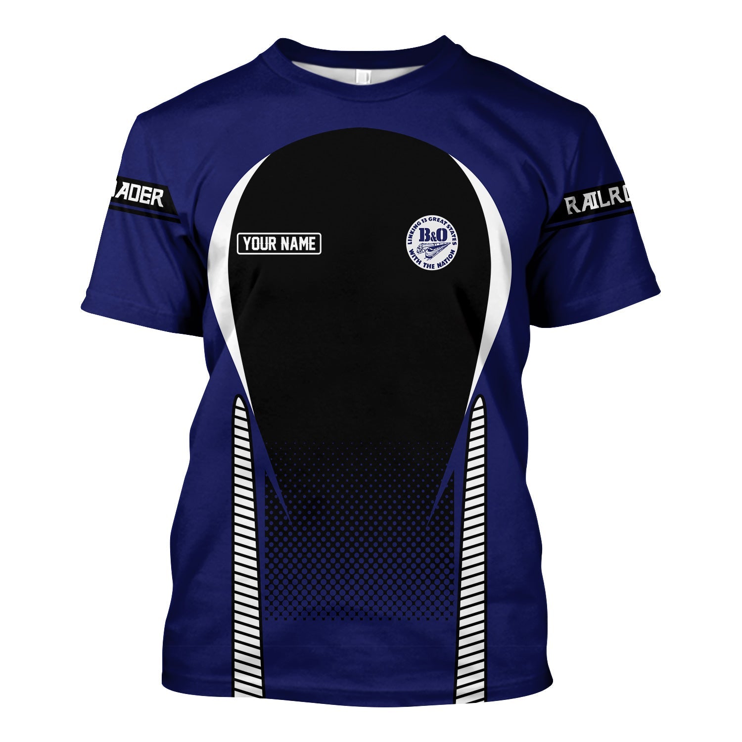 Railspirit Personalized B&O Great States Railroad T Shirt Stress Is Caused By Not Having Enough Trains Shirt All Over Print