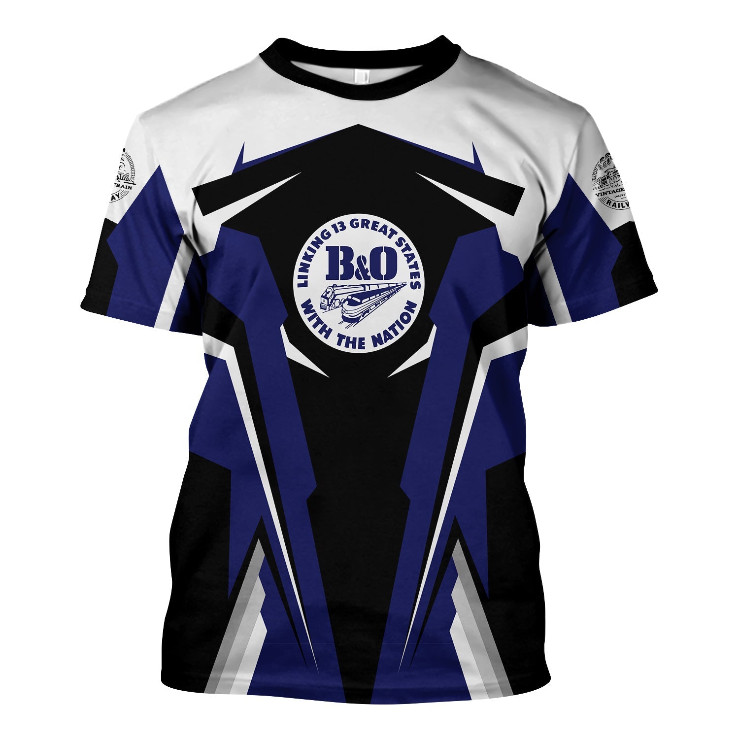 Railspirit Personalized B&O Great States Railroad T Shirt Strong Line Style Train Unisex Shirt All Over Print