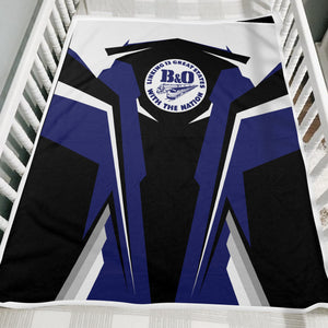 Railspirit Personalized B&O Great States Railroad Blanket Strong Line Train Blanket Gift Idea For Train Lover