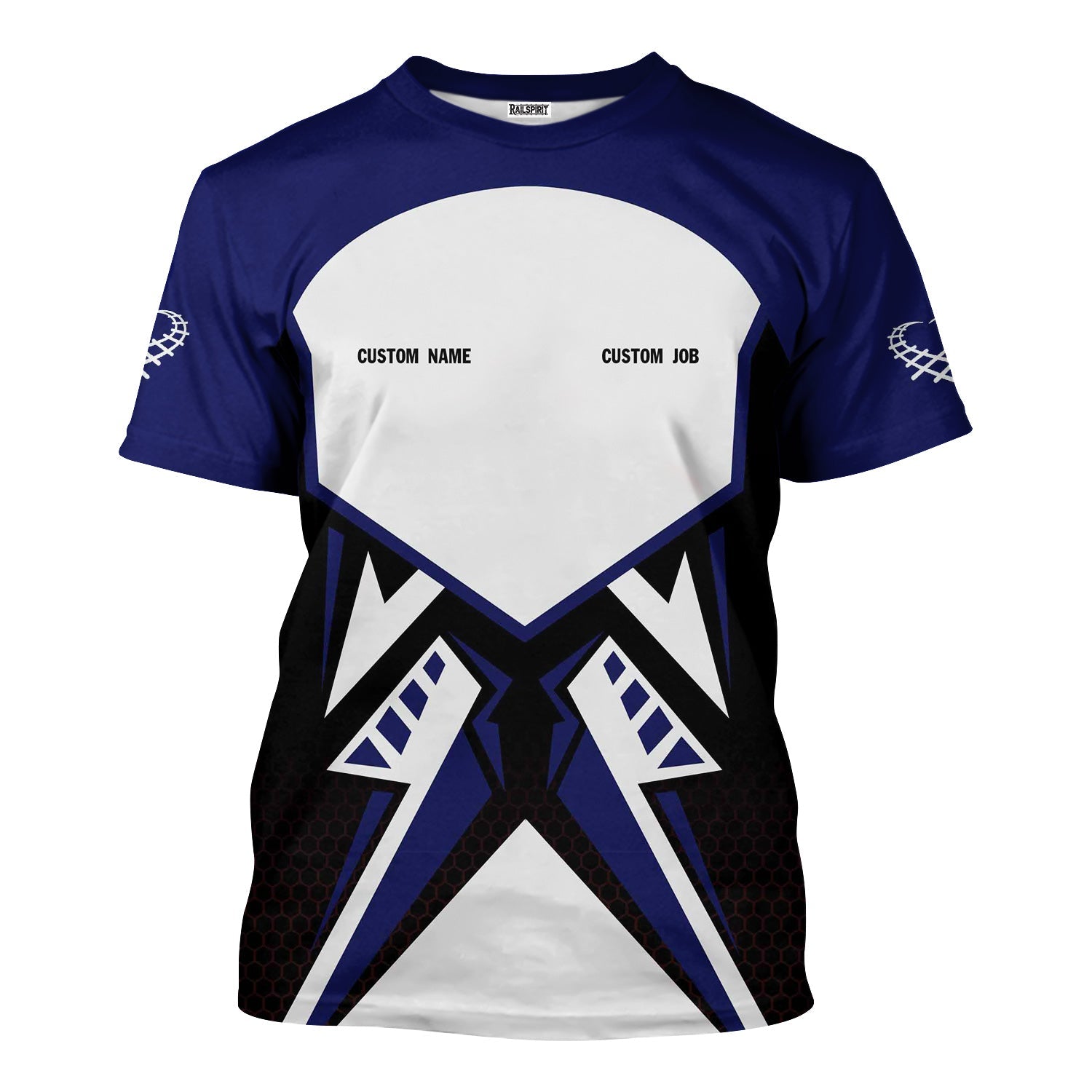 Railspirit Personalized B&O Great States Railroad T-Shirt Vibriant Style with Custom Position Train Shirt