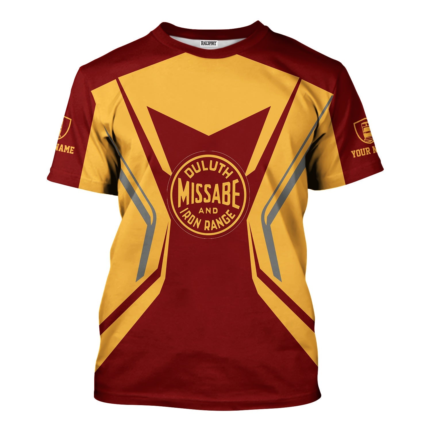 Railspirit Personalized Duluth, Missabe, & Iron Range Railroad T-Shirt Unique Style with Custom Job Train Shirt
